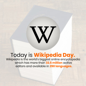 Happy Wikipedia Day Wishes Images, Poster, Banner and Social Media Post Free Download 17 Happy Wikipedia Day status free download